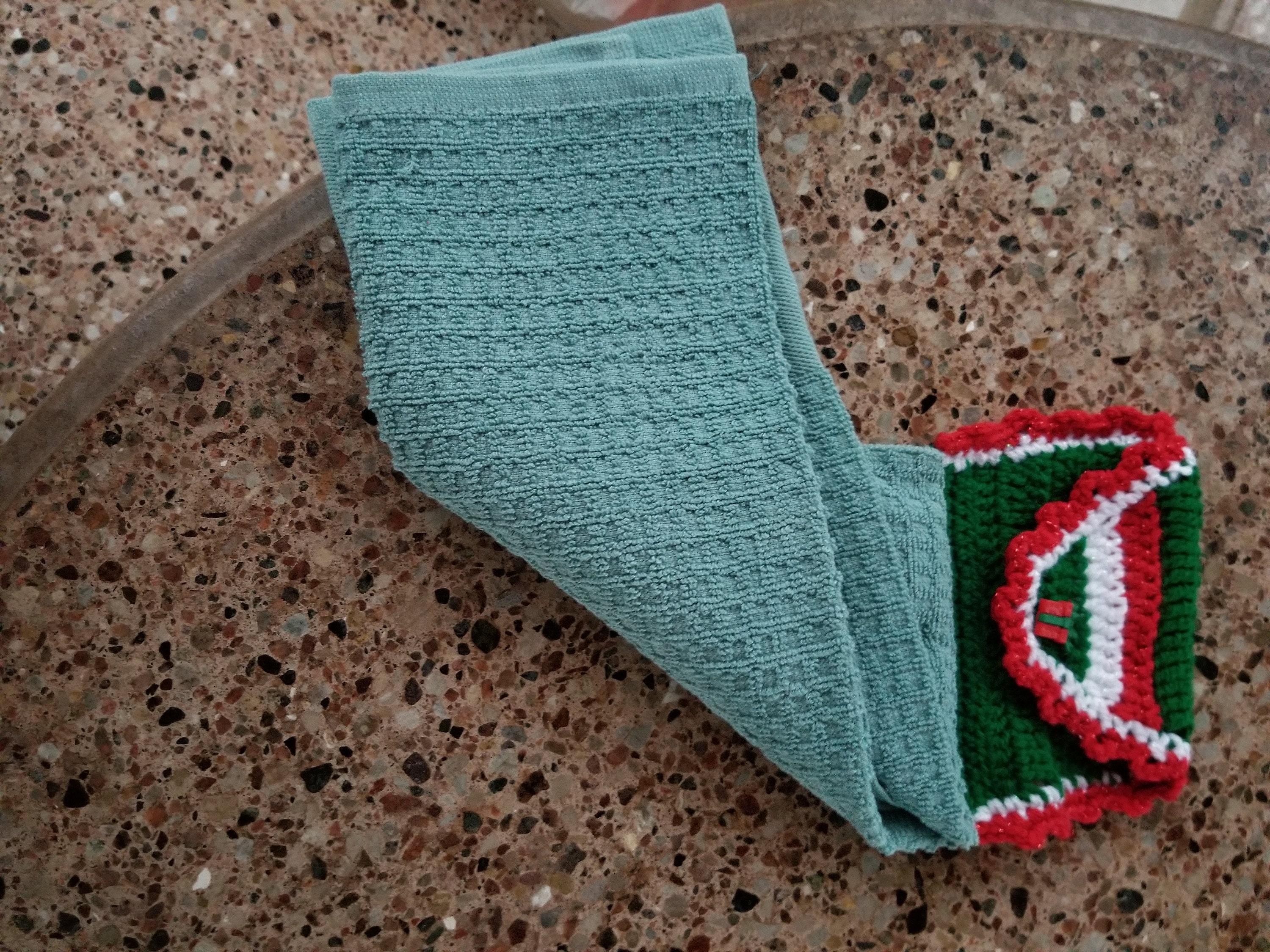 Hand Towel Coastal Christmas Hand Towel With Crochet Top Etsy UK