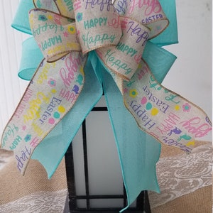 Wreath Bow, Lantern Bow, Basket Bow, Hand-Tied Easter Ribbon Bow, Chair Bow, Bannister Bow, Easter Bow