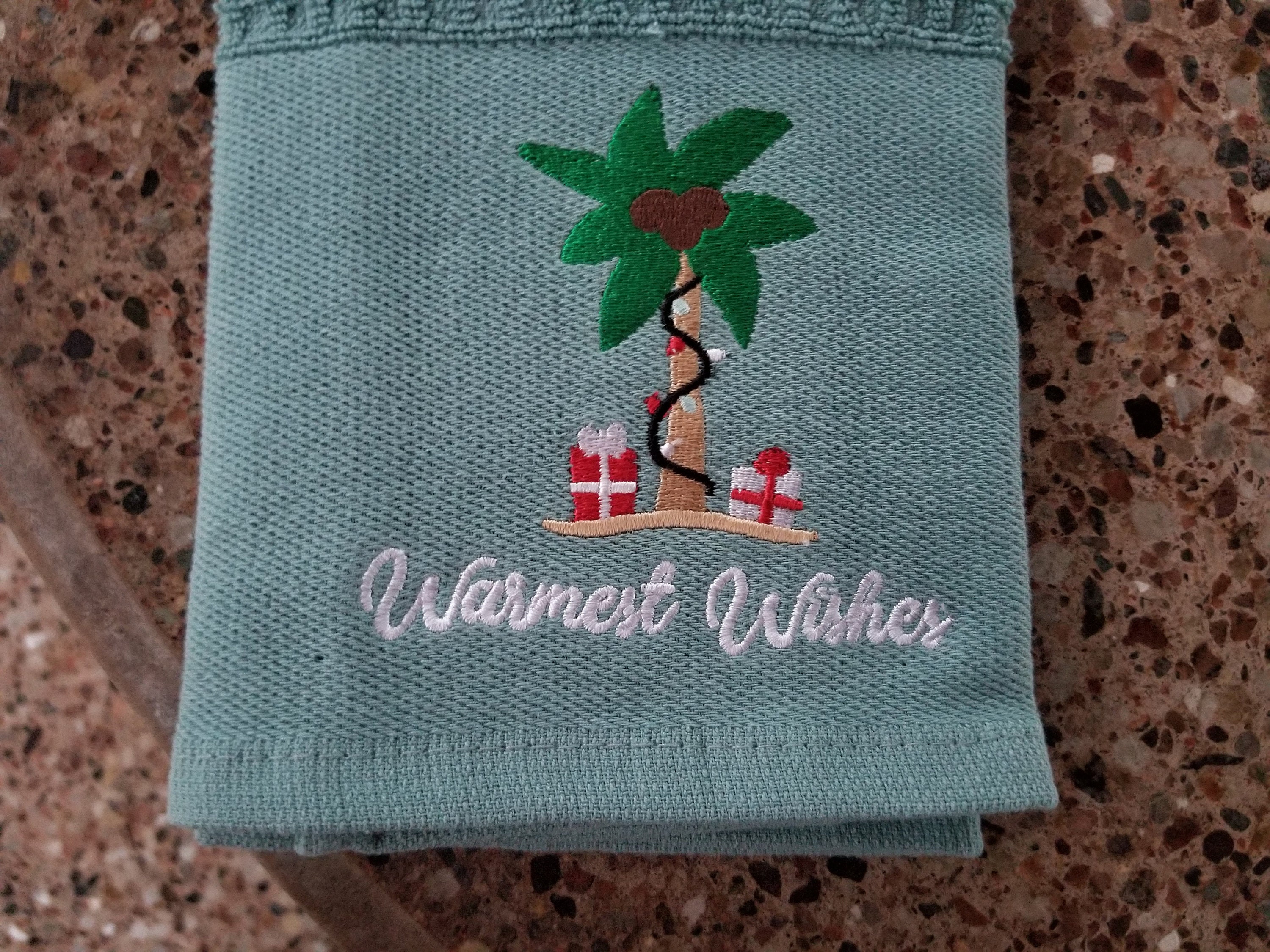 Hand Towel Coastal Christmas Hand Towel With Crochet Top Etsy UK