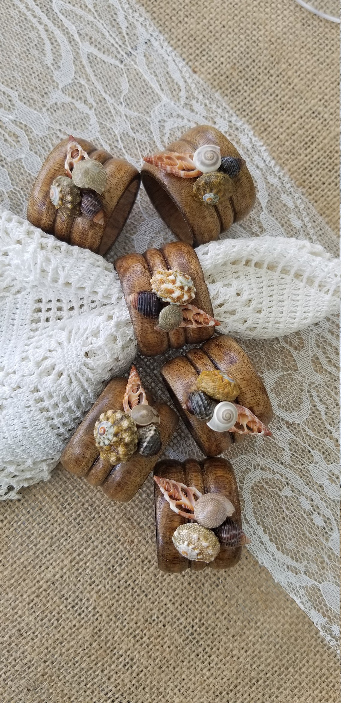 Wooden Napkin Rings Upcycled Wooden Napkin Rings Coastal Etsy