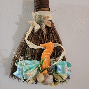 Mini Cinnamon Broom, Coastal Cinnamon Broom Magnet, Refrigerator Magnet, Coastal Magnet, Office File Cabinet Decor, Coworker and Friend Gift