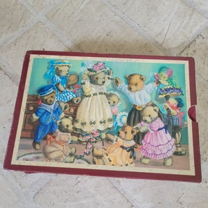 L'album photo des amoureux des ours en peluche avec 3 albums et un étui, vintage des années 1990, cadeau pour grand-mère, cadeau nouvelle mère, album photo vintage