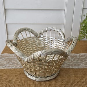 Vintage Silver Woven Baskets - Etsy