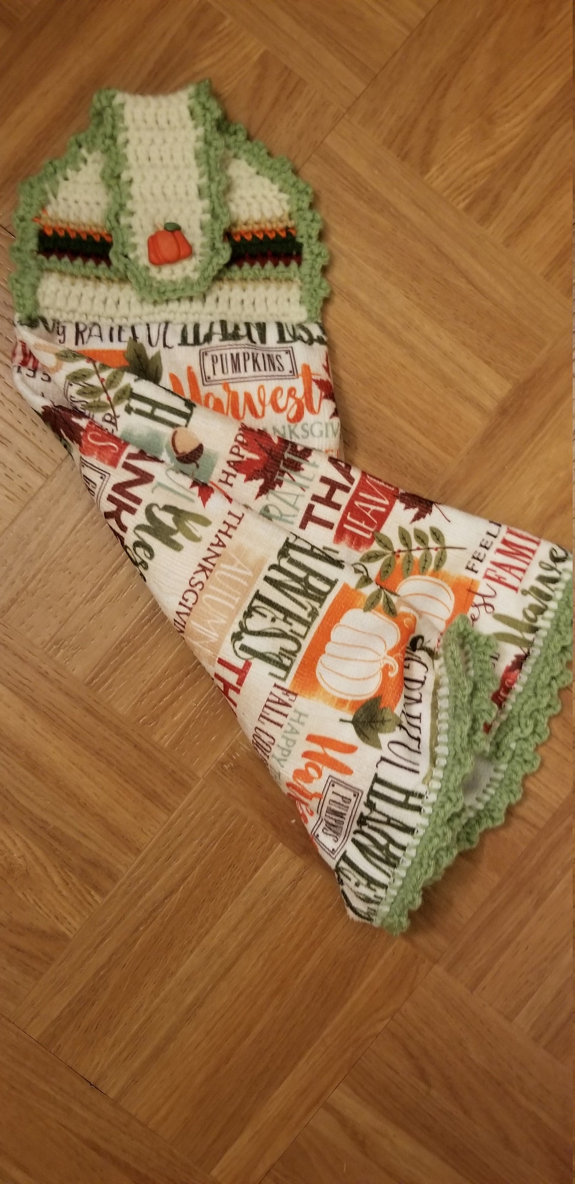 Handtuch Herbst Hängendes Küchentuch Erntedank Häkeltop | Etsy