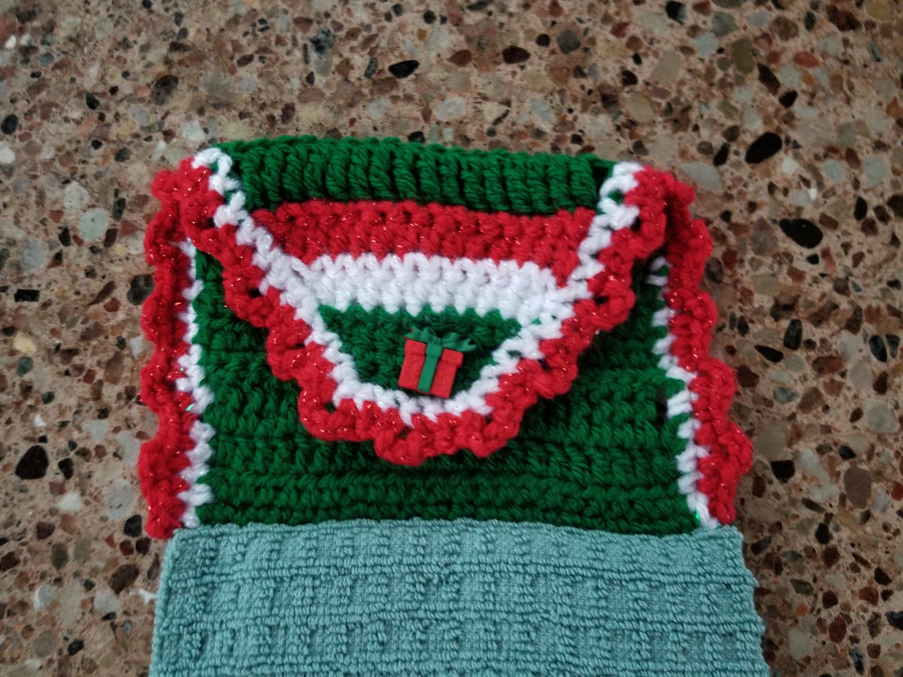 Hand Towel Coastal Christmas Hand Towel With Crochet Top Etsy UK