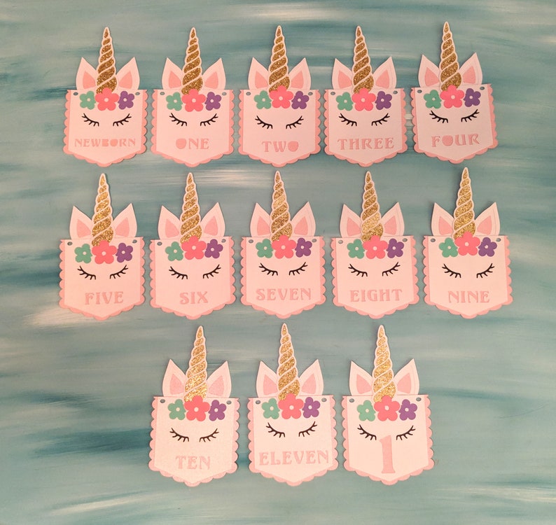 Unicorn Monthly Cards