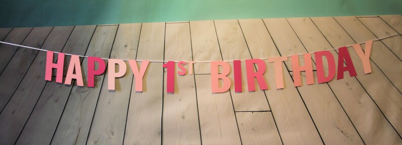 Shades of Pink Birthday Banner