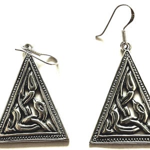Sigmund Espeland;, Made in Norway. Vintage 925 Sterling zilveren Viking oorbellen,  uit de 'Snorre' serie