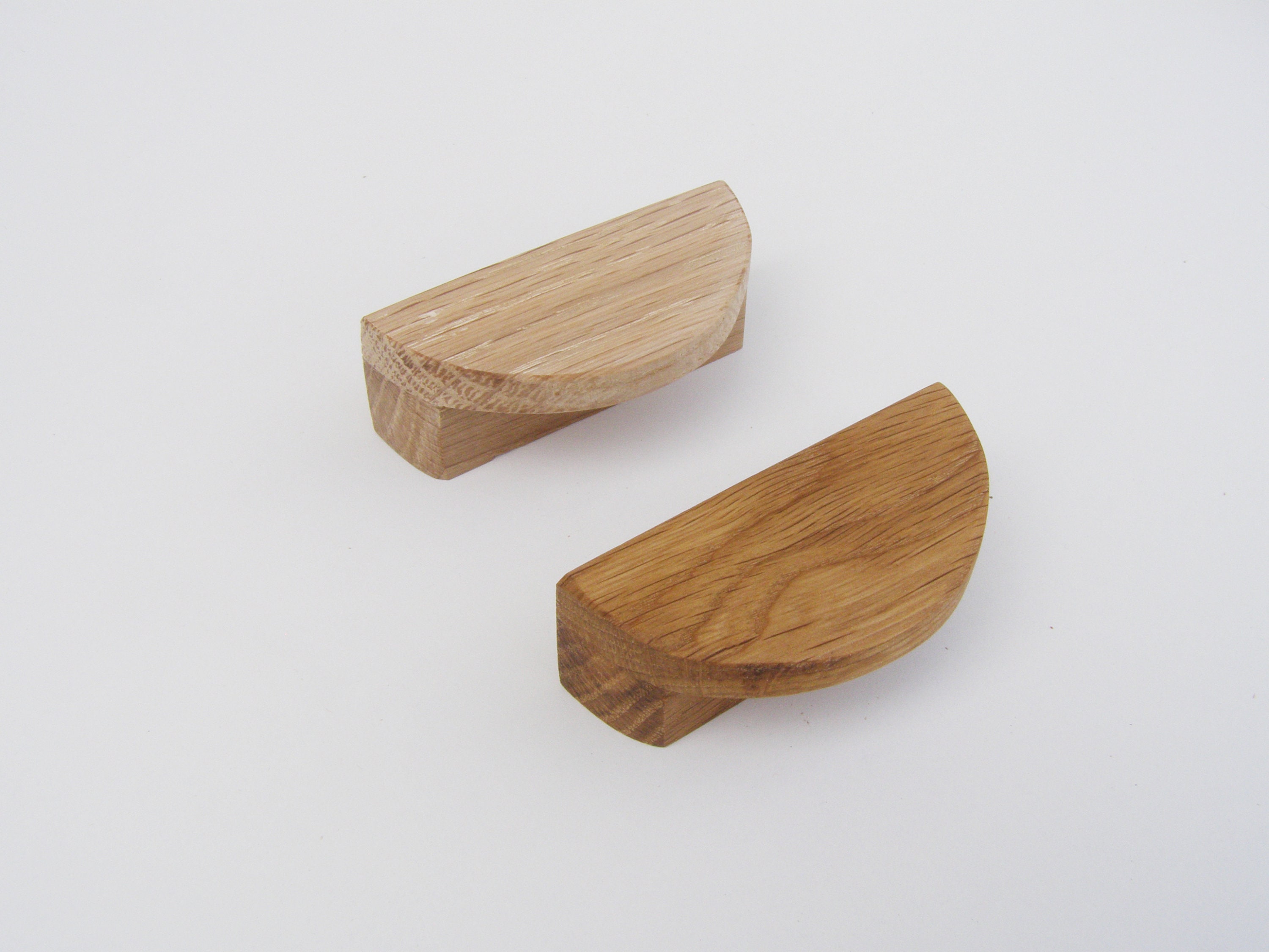 2 oak handles set of 2 wooden handles Etsy