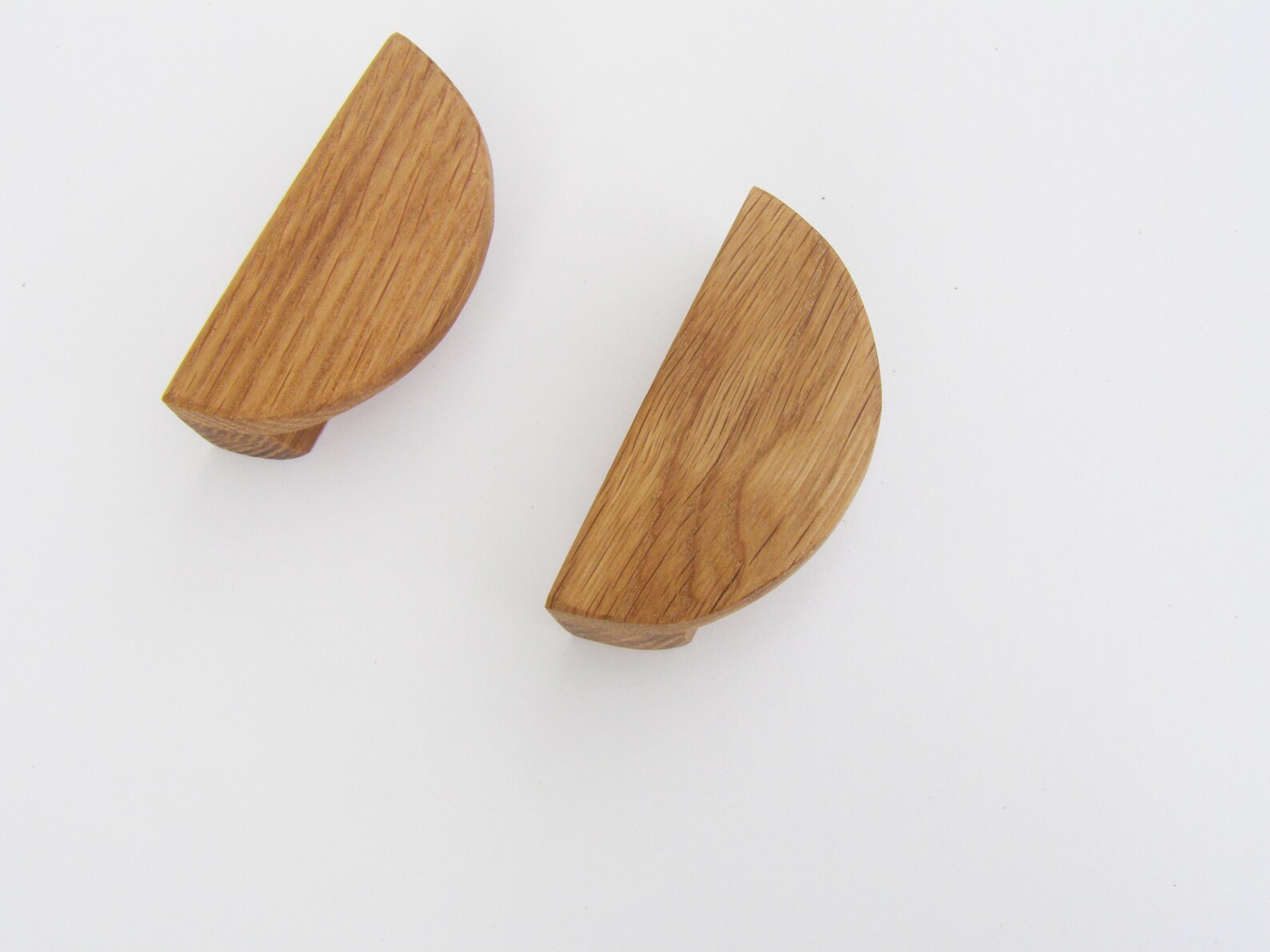2 oak handles set of 2 wooden handles Etsy