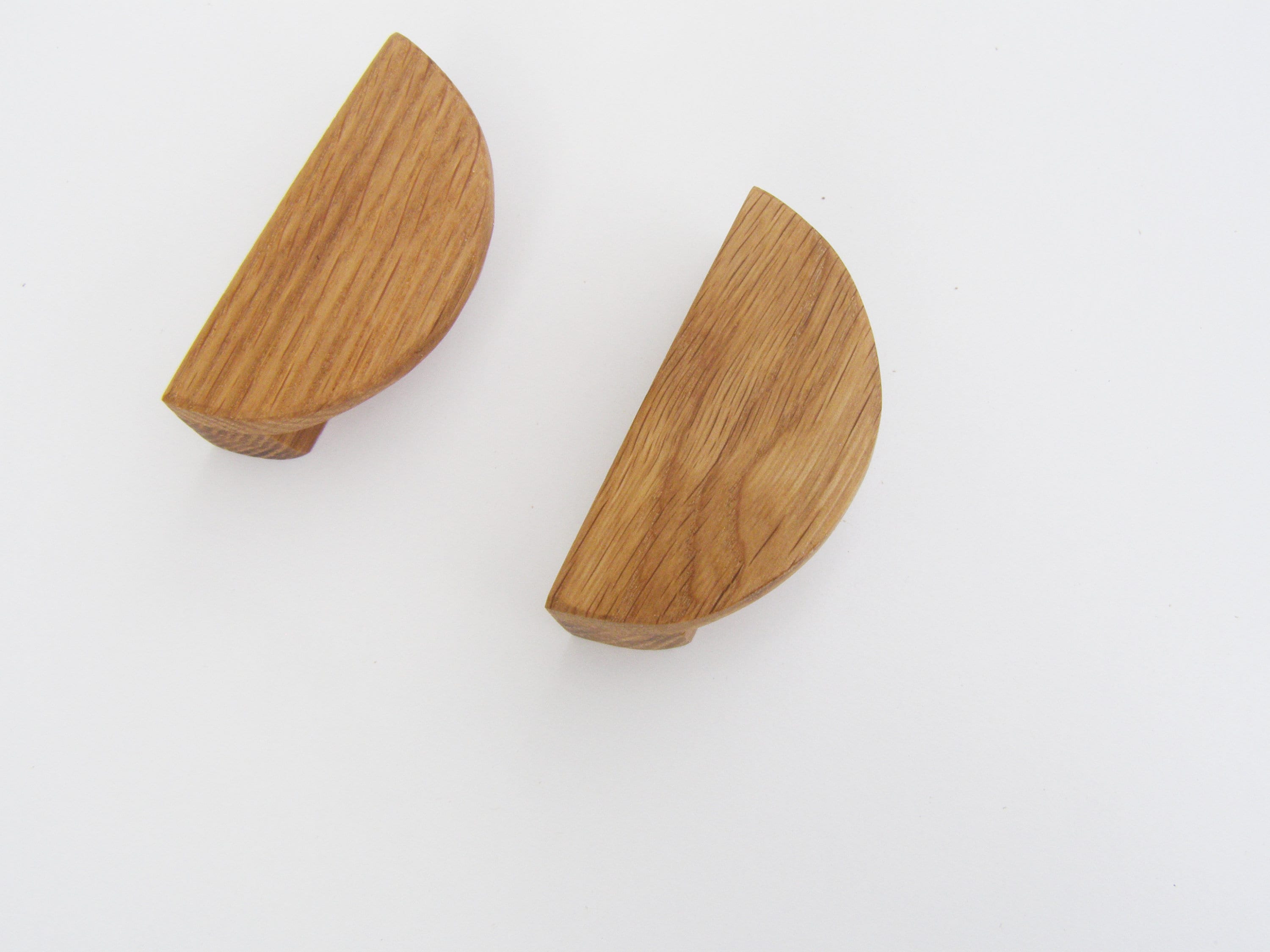 2 oak handles set of 2 wooden handles Etsy