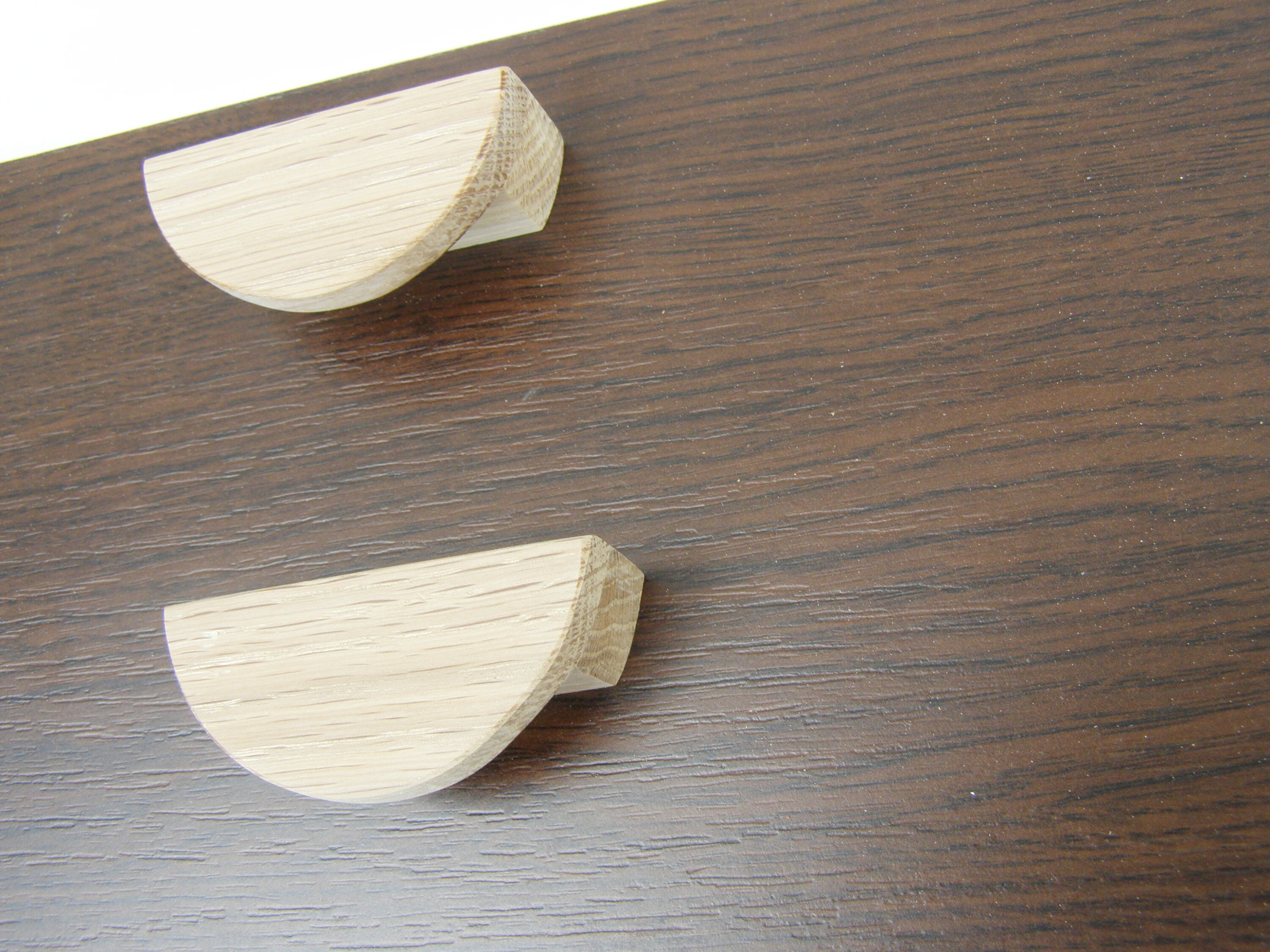 2 oak handles set of 2 wooden handles Etsy