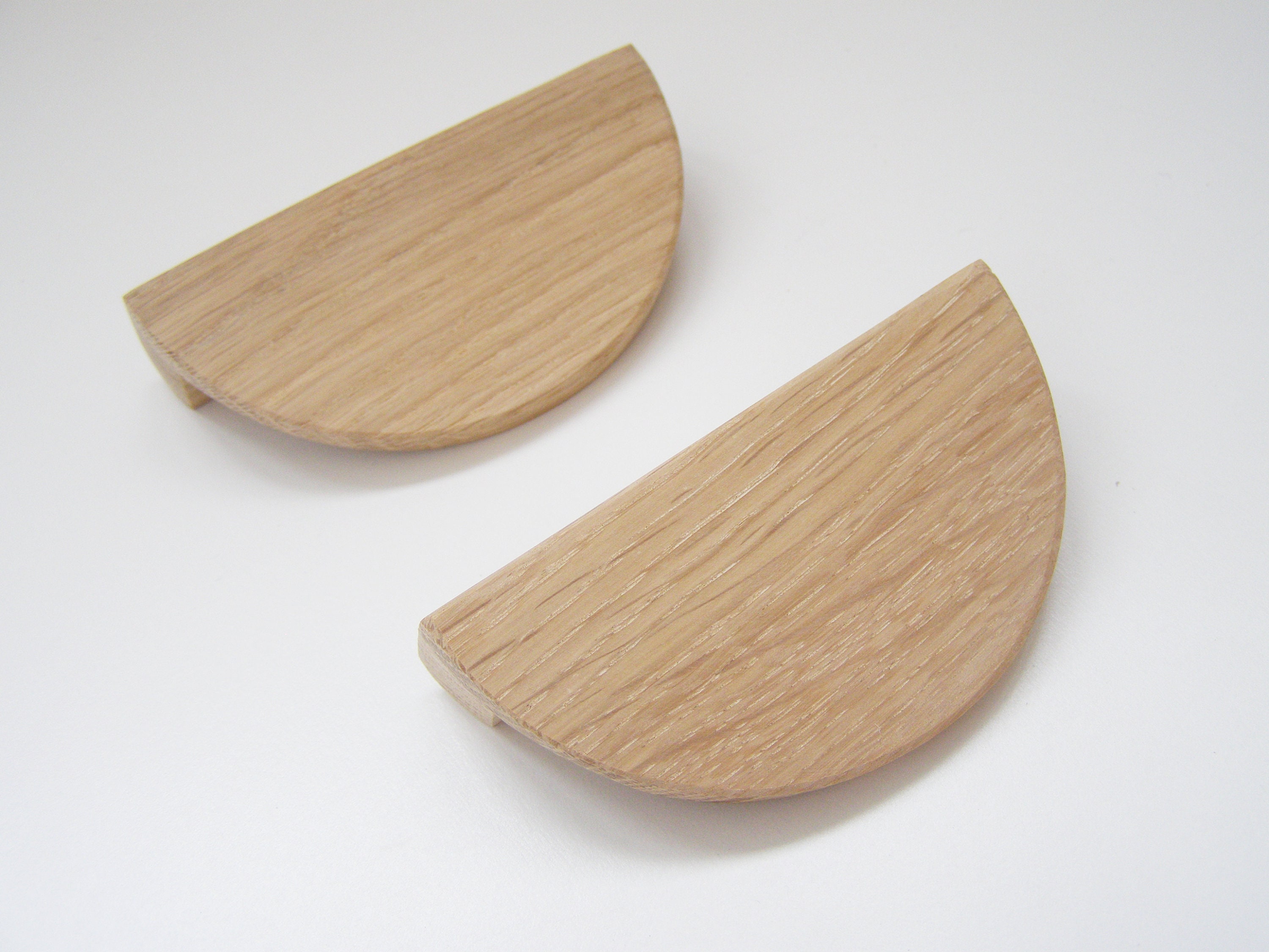 Set 2 handles Light Oak Knobs Modern Knobs 2 Oak Etsy