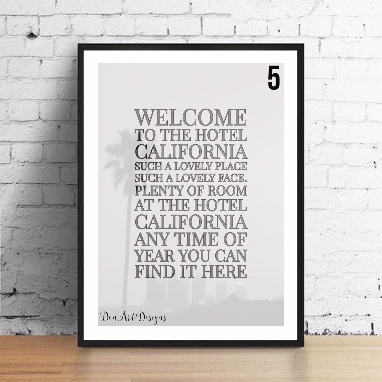 The Eagles Inspired Hotel California Lyrics Print. Home | Etsy
