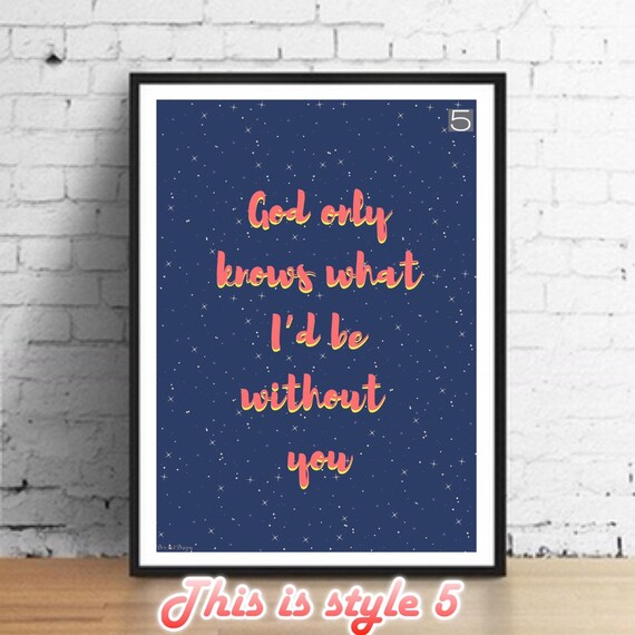 Beach Boys Brian Wilson Inspired God Only Knows From Pet Sounds Music Lyrics Print Poster Home Decor Birthday Gift Poster