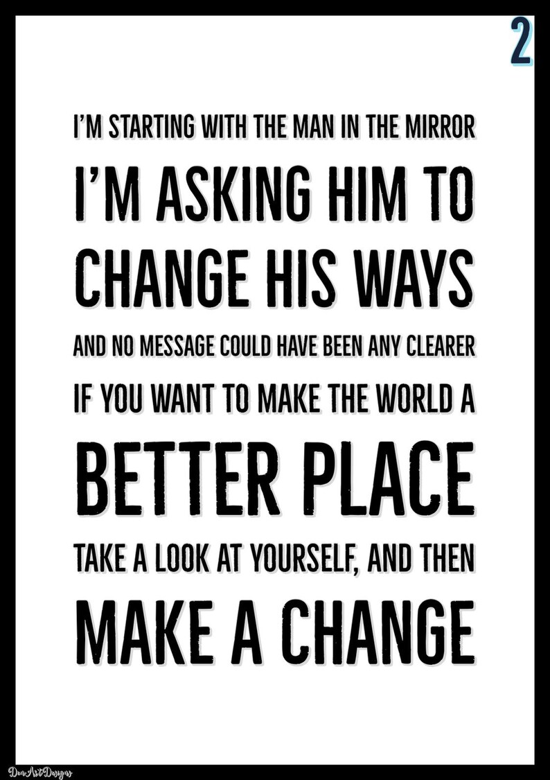 Michael Jackson Man Mirror Lyrics