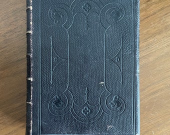 Rare 19th Century Scottish Holy Bible: 1860 WILLIAM COLLINS and COMPANY Glasglow, Leatherbound, Tooled Leather, Gold gilded edges -1.75kg