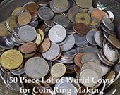 Bulk World Coins 50 piece coin lot for making coin rings