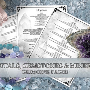 Kryształy, kamienie szlachetne i minerały: ściągawki do stron Grimoire