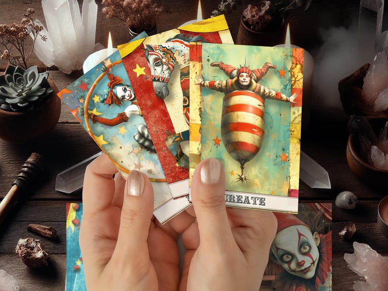 Quirky Circus Oracle Deck: Whimsical Tarot Card Supplement - Etsy