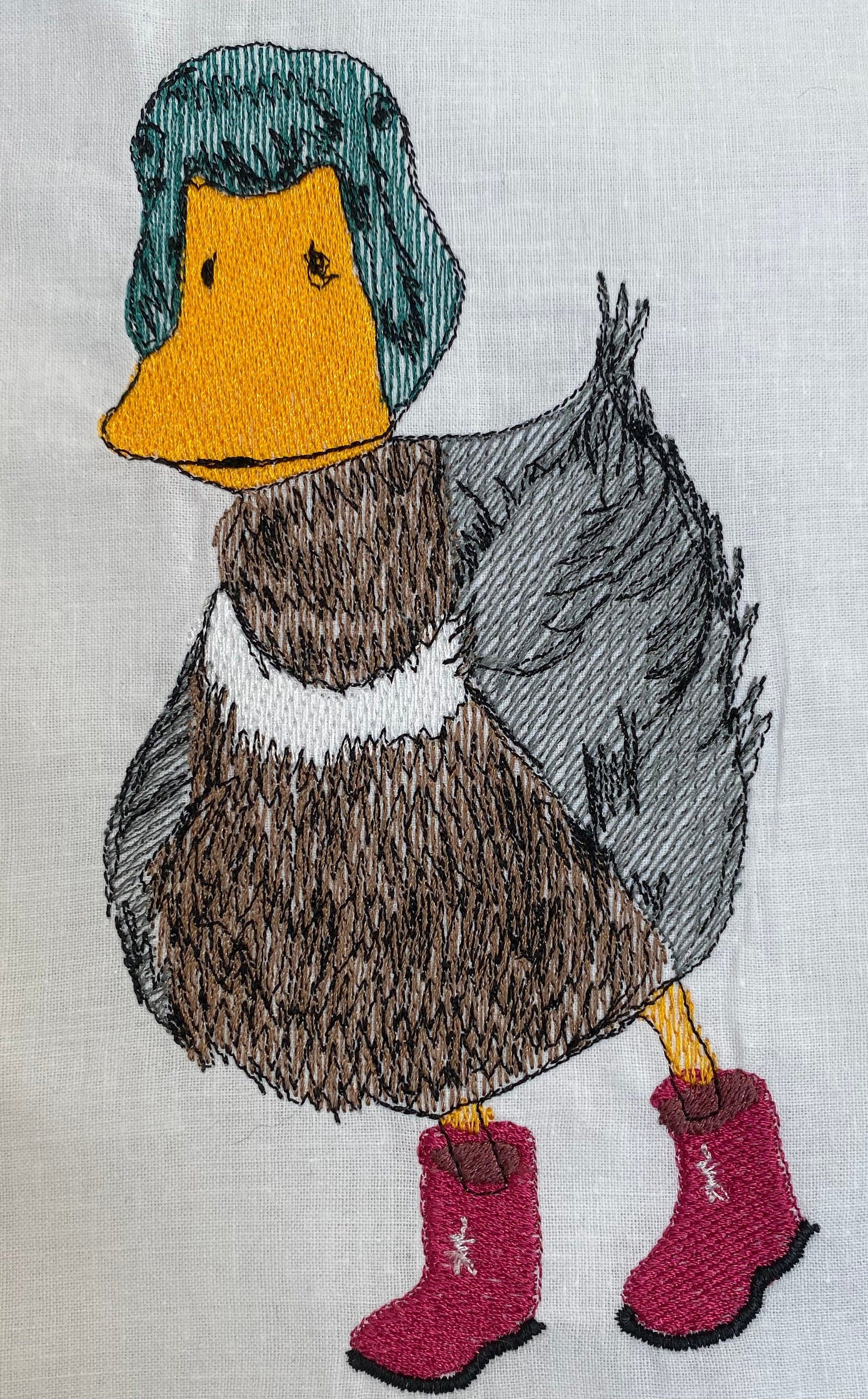 Embroidery On Duck Canvas