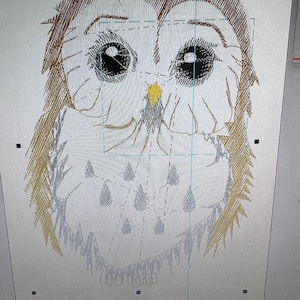 Cute Baby owl machine embroidery digital download, sketch, painting for hoop sizes 4x4 and 5x7