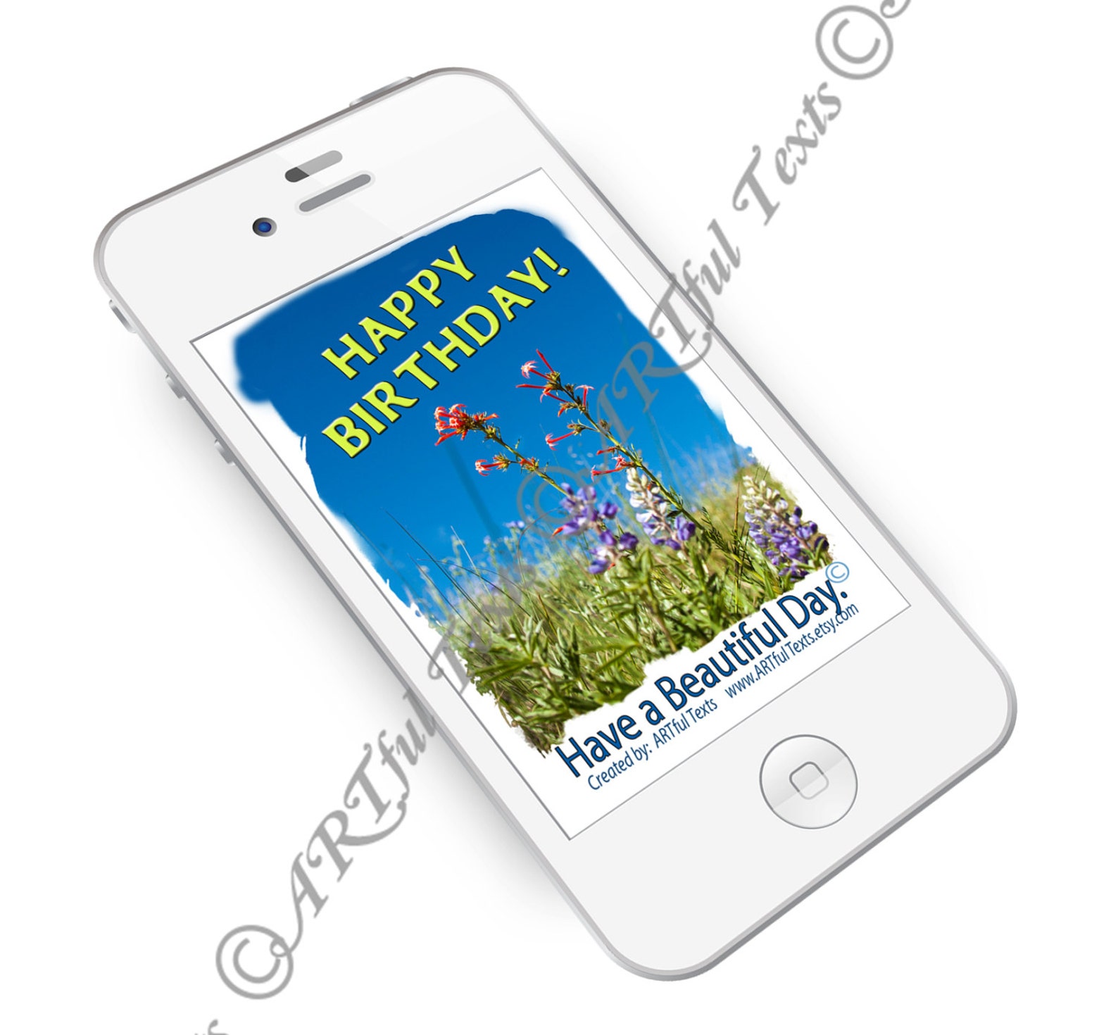 HAPPY BIRTHDAY Text Message - Etsy