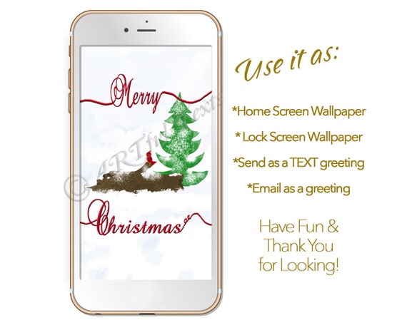 CHRISTMAS Phone Wallpaper Download Lock-screen Background - Etsy