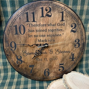 Custom Handmade Wood Clock- Multiple Sizes and Finishes