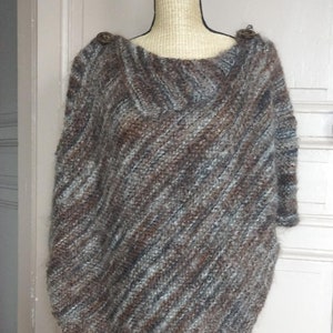 Handmade mohair poncho