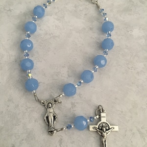 Rosary, Religious Gift, Auto Rosary, Gift For Confirmation, Gift For Easter, Christian Gift, Rear View Mirror Rosary, One Decade Rosary