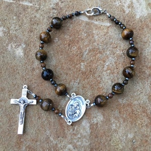 Religious Gift, Auto Rosary, St. Joseph Decade Rosary,  Catholic Rosary, Car Rosary, Gift For Confirmation, Gift For Father&#39;s Day