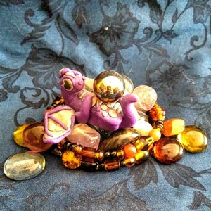 Polymer Clay Purple Baby Dragon