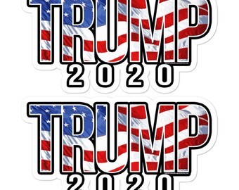 AMERICA FIRST Trump Republican Conservative Bumper Sticker Decal 2 pack 7.5/"