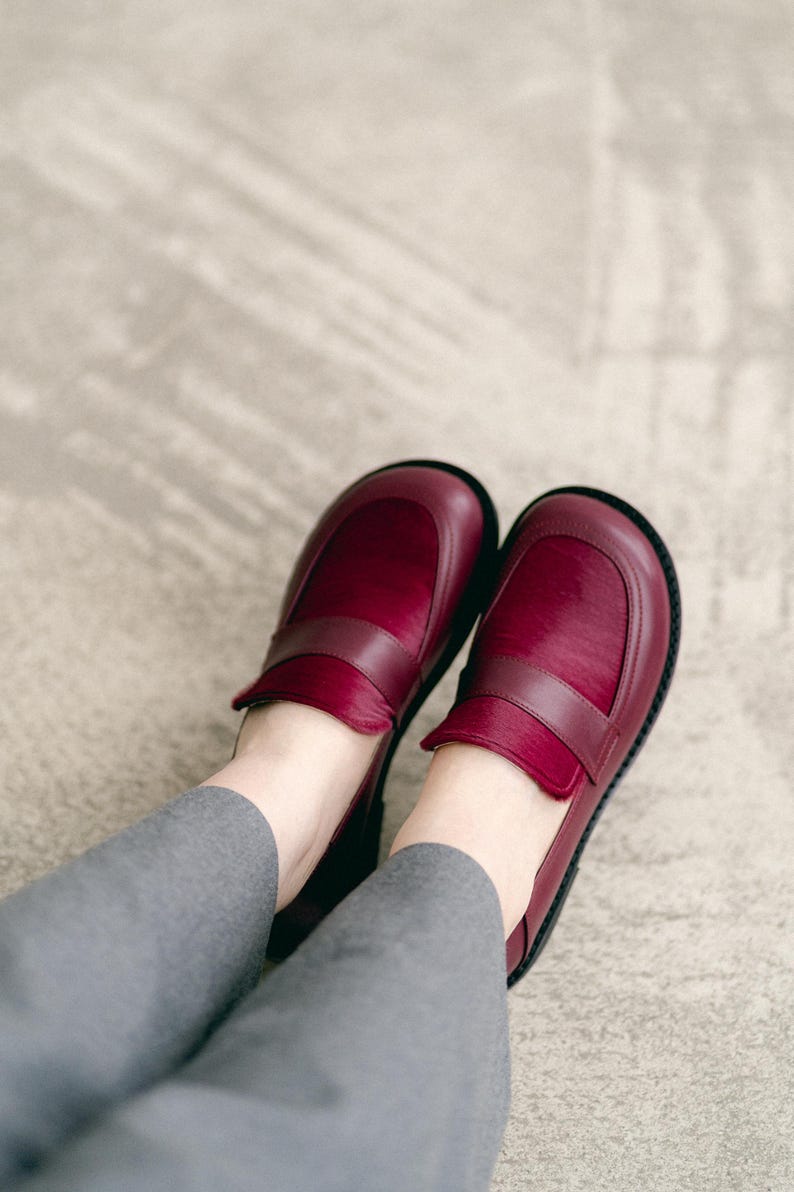 Womens barefoot loafer shoes, calfskin fur loafers, wide fit shoes, pink shoes, animal print leather shoes, ladies dress shoes