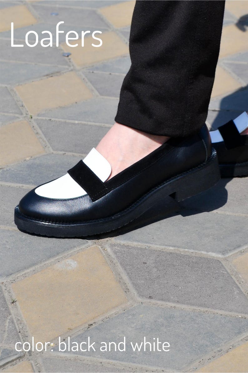 Leather women shoes, custom loafer shoes, barefoot vintage loafers, womens platform boots