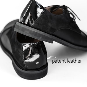 Womens Oxford Shoes, Genuine Leather Shoes, Patent Leather Flats, Brown Shoes, Dress Tie Shoes, Wide Fit Shoes