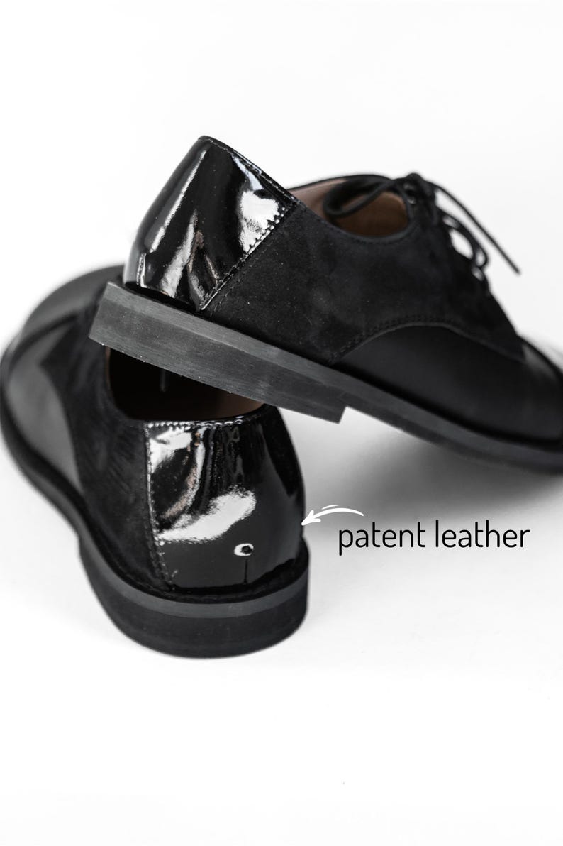 Womens Oxford Shoes, Genuine Leather Shoes, Patent Leather Flats, Brown Shoes, Dress Tie Shoes, Wide Fit Shoes