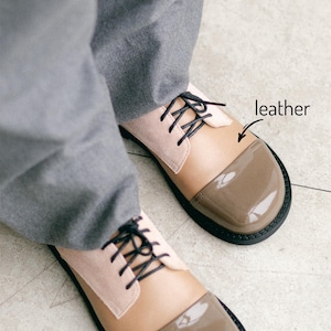 Womens Oxford Shoes, Genuine Leather Shoes, Patent Leather Flats, Brown Shoes, Dress Tie Shoes, Wide Fit Shoes