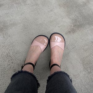Women’s Barefoot Sandals, Mary Jane Flat Shoes, Black Leather Ballet Shoes, Summer Flat Sandals, Custom Width Shoes, Ankle Strap Shoes