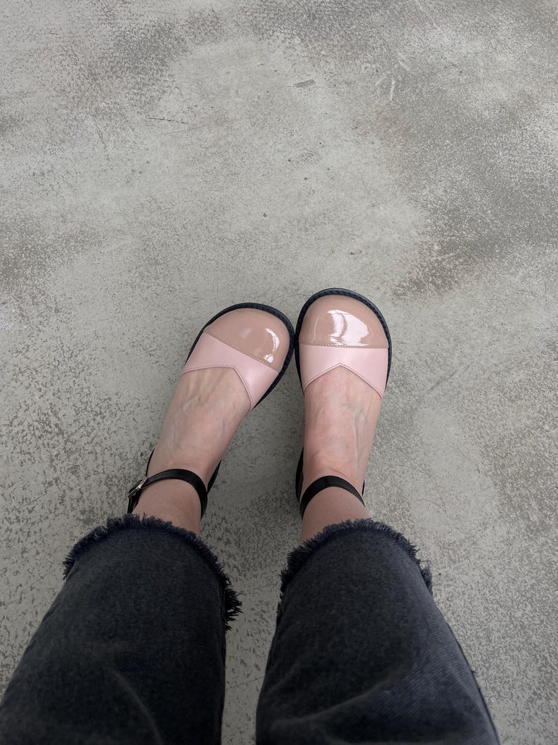 Women’s Barefoot Sandals, Mary Jane Flat Shoes, Black Leather Ballet Shoes, Summer Flat Sandals, Custom Width Shoes, Ankle Strap Shoes