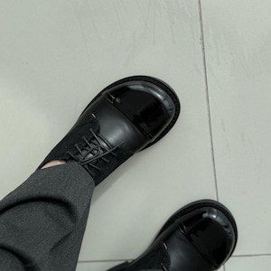 Women’s Barefoot Black Leather Oxford Shoes, Brogue Shoes, Formal Tie Shoes, Custom Color Shoes, Business Dress Code Shoes, Wide Fit Shoes