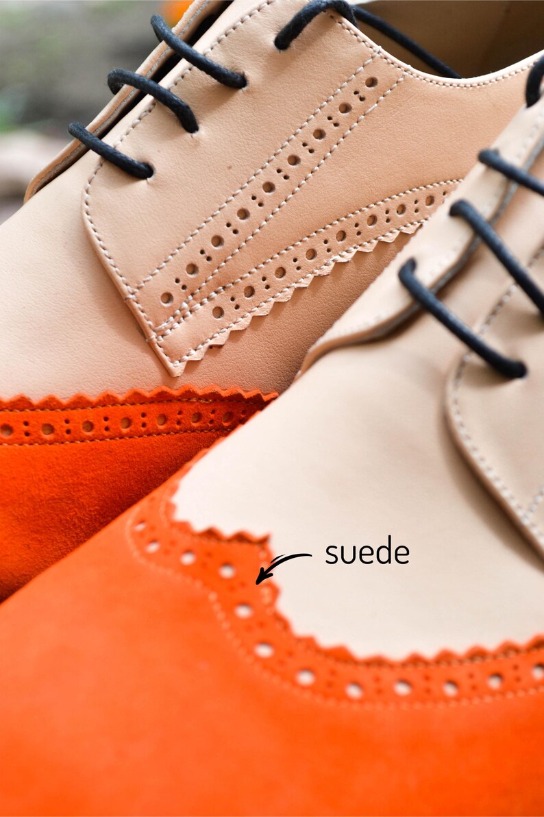 Womens Handmade Leather Suede Color Block Lace-Up Shoes, Black Oxford Shoe, Free Customization