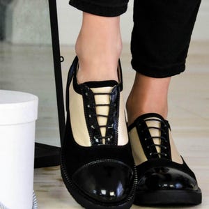 Women’s Genuine Leather Oxford Shoes, Suede Shoes, Patent Leather Shoes, Black Dress Shoes, Tie Shoes, Casual Shoes, Office Footwear