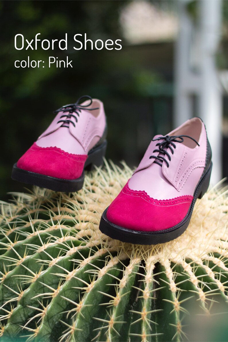 Womens Handmade Leather Suede Color Block Lace-Up Shoes, Black Oxford Shoe, Free Customization