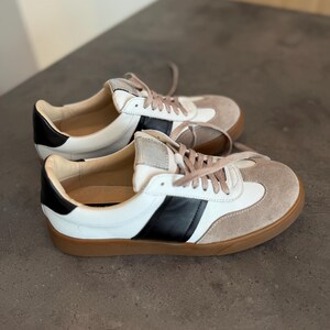 Women’s soft leather sneakers, white suede trainers,  platform sneakers, wide fit shoes, custom made shoes, retro sneakers, walking shoes