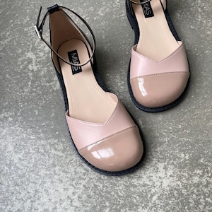 Women’s Barefoot Sandals, Mary Jane Flat Shoes, Black Leather Ballet Shoes, Summer Flat Sandals, Custom Width Shoes, Ankle Strap Shoes