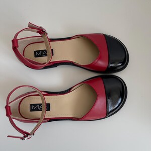 Women’s barefoot sandals, barefoot flat shoes, Mary Jane summer shoes, red leather flats, custom barefoot shoes, closed toe shoes