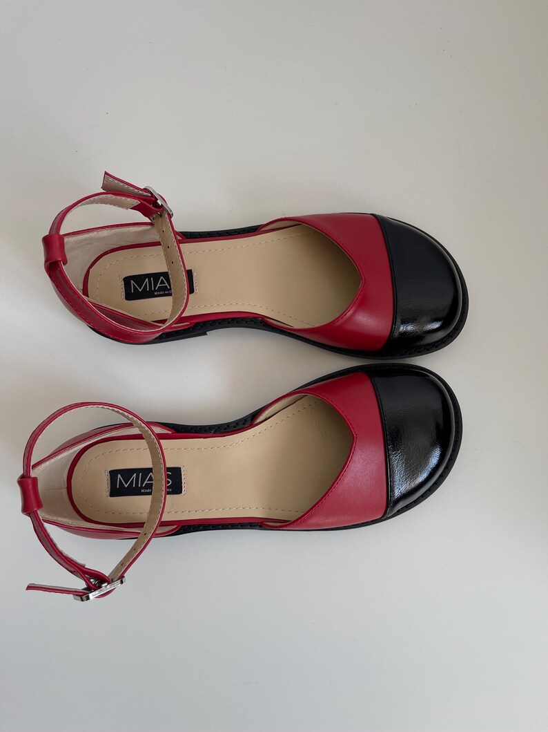 Women’s barefoot sandals, barefoot flat shoes, Mary Jane summer shoes, red leather flats, custom barefoot shoes, closed toe shoes