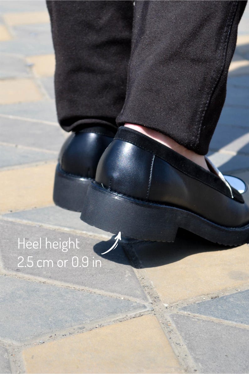Leather women shoes, custom loafer shoes, barefoot vintage loafers, womens platform boots